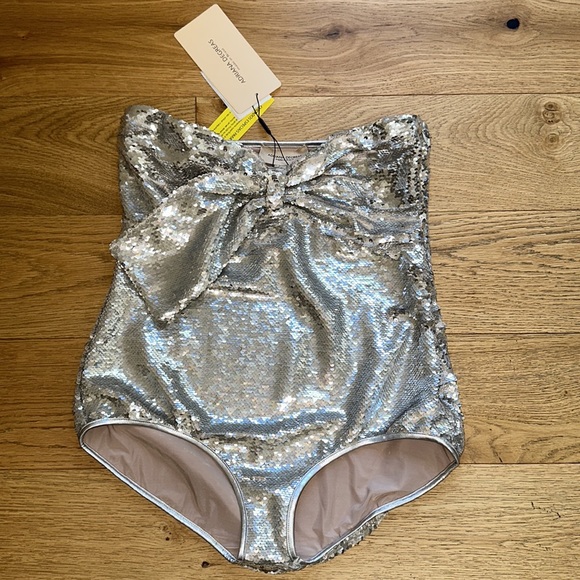 ADRIANA DEGREAS
Sequins Strapless Swimsuit/Top With Bow - Picture 6 of 10